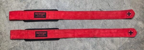 Harbinger Padded Leather Lifting Straps - Image 2