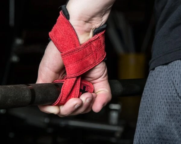 Harbinger Padded Leather Lifting Straps - Image 3