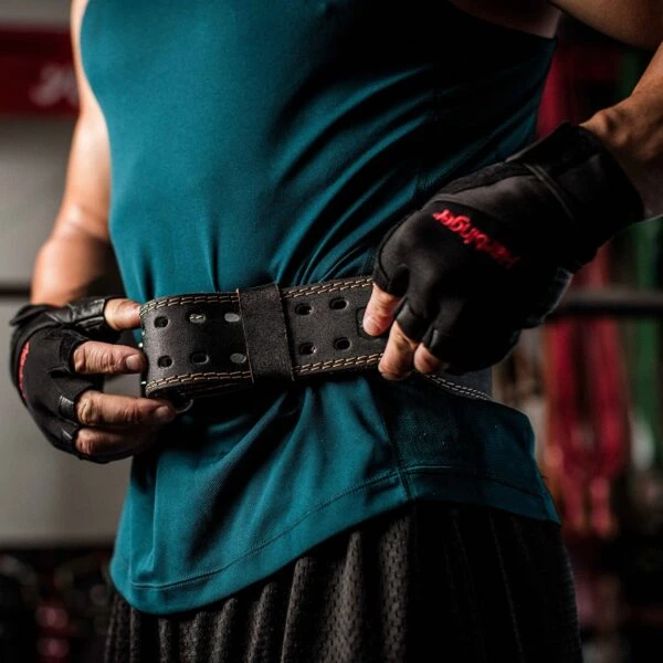 Harbinger Padded Leather Weightlifting Belt - Image 3